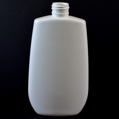 8 oz 24/410 Tapered Oval White HDPE Bottle