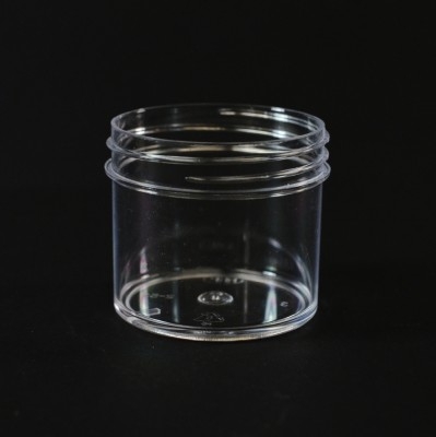 2 oz 58/400 Regular Wall Straight Base Clear PS Jar