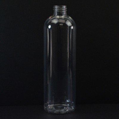 12 oz 24/410 Cosmo Round Clear PET Bottle