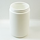 25 oz 89/400 White HDPE Wide Mouth Regular Wall Straight Sided Jar