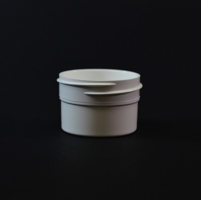 1/2 oz 43/400 Regular Wall Straight Base White PP Jar