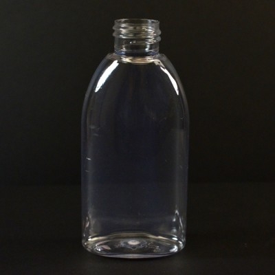 4 oz 24/410 Capri Oval Clear PET Bottle