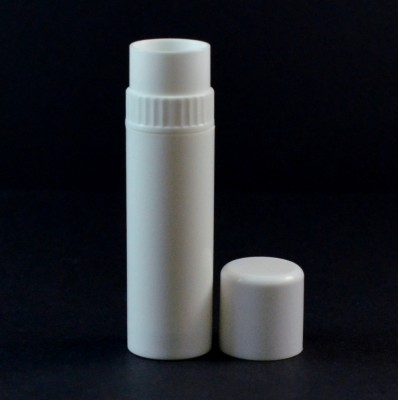 .25 oz White Collar Lip Balm Container, 3.06' Tall with Cap - #625 Collar