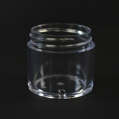 1 OZ 43/400 Thick Wall Straight Base Clear PS Jar - 616/Case