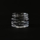 1/8 OZ 33/400 Thick Wall Straight Base Clear PS Jar - 1820/Case