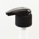 24/410 Lotion Pump Stylized Downlock Ribbed Black