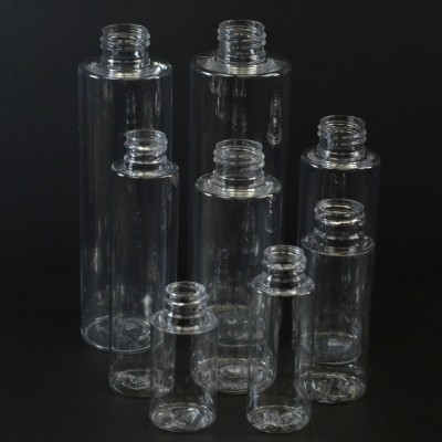 Cylinder Round Clear PET Bottles