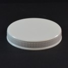 89/400 White Fine Ribbed Straight PP Cap / Unlined