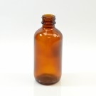 4 oz Boston Round 24/400 Amber Glass Bottle