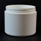 4 OZ 70/400 Double Wall Straight Base White PP Jar - 198/Case