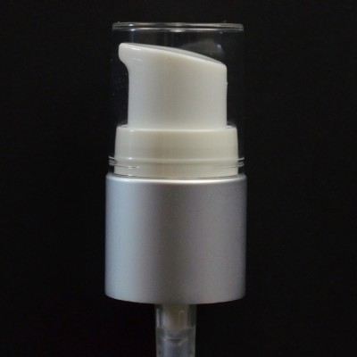 18/415 Treatment Pump Matte Silver/White/Clear Hood