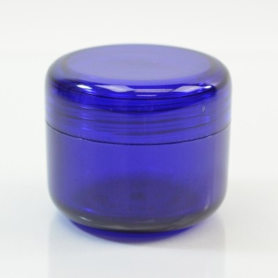 1 oz 43 MM Cobalt Blue Thick Wall Round Base SAN Jar