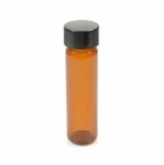 2 DRAM Narrow Screw Thread Amber Glass Vial 15/425