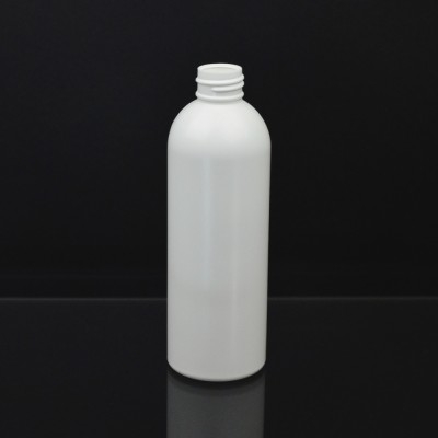 8 oz 24/410 Royalty Round White HDPE Bottle