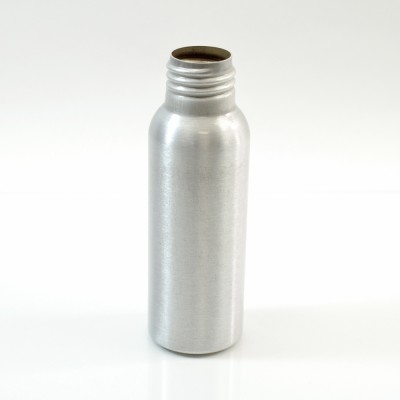 2 oz Brushed Silver 24/410 Aluminum, 35x105 Bottle