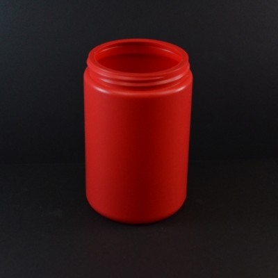 25 oz 89/400 Dark Red HDPE Wide Mouth Regular Wall Straight Sided Jar