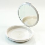 Compact XL Round ABS White with Mirror Pinned-Hinge 3.800' x 0.835'
