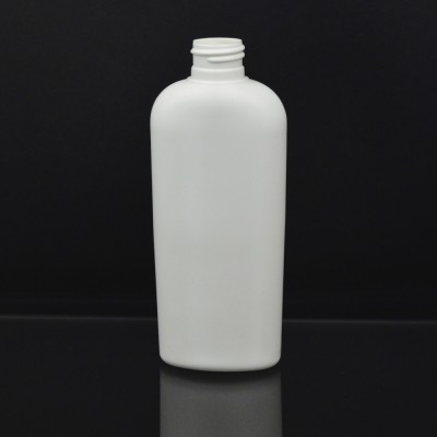 8 oz 24/410 Classic Oval White HDPE Bottle