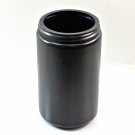 32 oz 89/400 Black HDPE Wide Mouth Regular Wall Straight Sided Jar