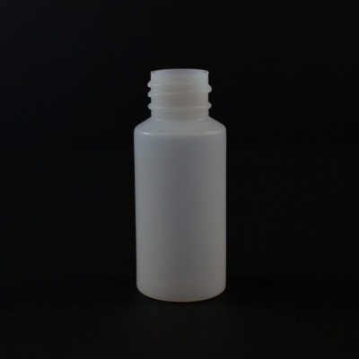 1 oz 20/410 Cylinder Round Natural LDPE Bottle