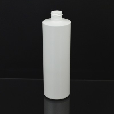 12 oz 24/410 Cylinder Round White HDPE Bottle