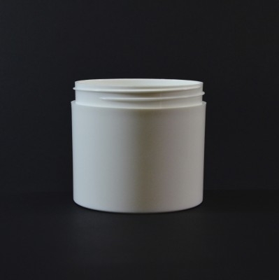 12 oz 89/400 White Thick Wall Straight Base PP Jar
