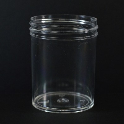 2 oz 53/400 Regular Wall Straight Base Clear PS Jar