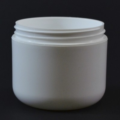 4 oz 70/400 Double Wall Round Base White PP Jar