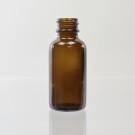 1 OZ Boston Round 20/400 Amber Glass Bottle  - 360/case