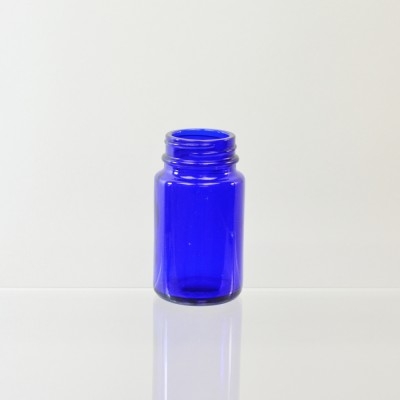 75CC Packer 38/400 Cobalt Glass Nutritional Supplement Packer