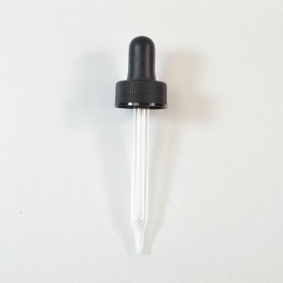 20/400 Black Glass Dropper Assembly 7 X 76