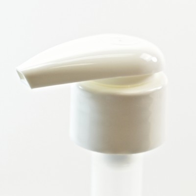 24/410 Lotion Pump Smooth White Satin Downlock