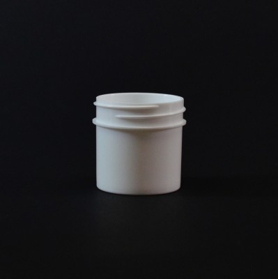 1 oz 43/400 Regular Wall Straight Base White PP Jar