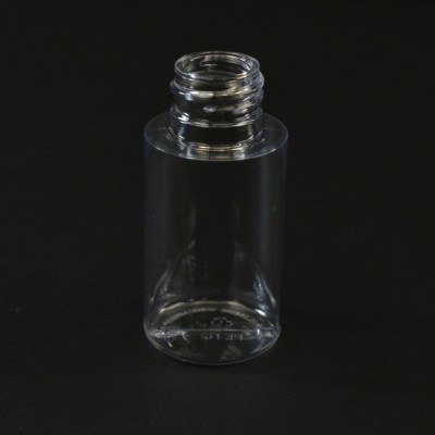 1 oz 20/410 Cylinder Round Clear PET Bottle