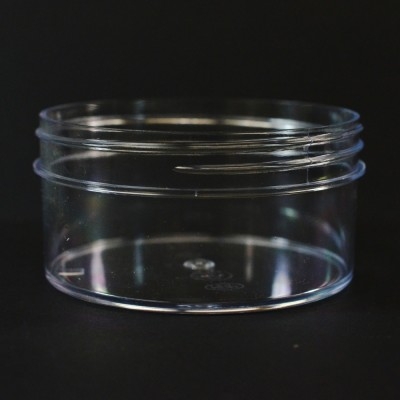 4 oz 89/400 Regular Wall Straight Base Clear PS Jar