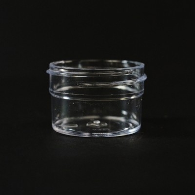 1/2 OZ 43/400 Regular Wall Straight Base Clear PS Jar - 1664/Case