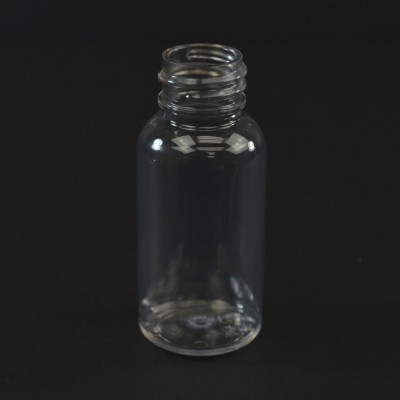 1 oz 20/410 Boston Round Clear PET Bottle