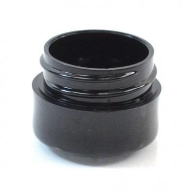 1/8 oz 33/400 Black Thick Wall Straight Base PP Jar