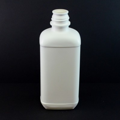 16 oz 28/410 Pour Lip White Blake Oblong HDPE Bottle