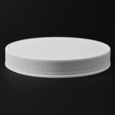 120/400 White Ribbed Straight PP Cap / Unlined - 228/Case