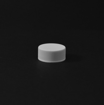 22/400 White Ribbed Straight PP Cap / F217 Liner - 8500/Case