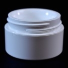 0.5 OZ 48/400 Double Wall Straight Base White PP Jar - 910/Case