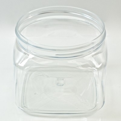 16 oz Clear PS Plastic Straight Sided Jars (Tall) - Clear 89-400