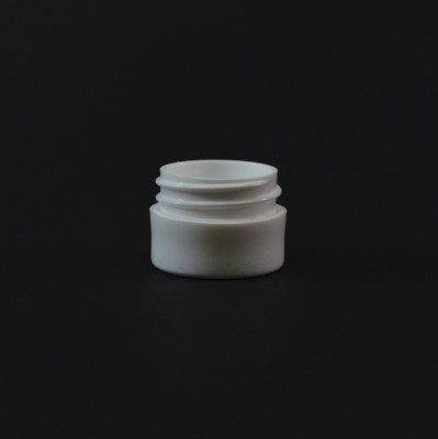 1/8 oz 33/400 White Thick Wall Straight Base PP Jar