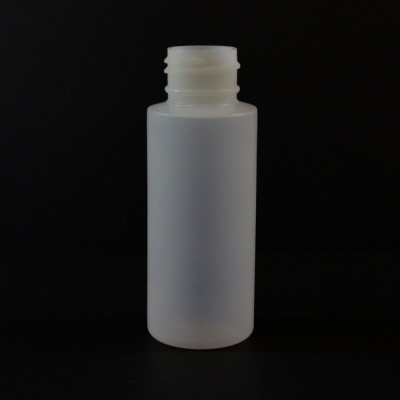 2 oz 24/410 Cylinder Round Natural LDPE Bottle