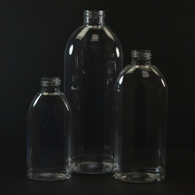 8 oz 24/410 Capri Oval Clear PET Bottle