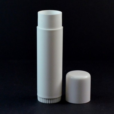 .50 oz White Classic Lip Balm Container, 3.72' Tall with Cap - #750 Lightweight