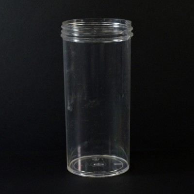 10 oz 63/400 Regular Wall Straight Base Clear PS Jar