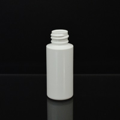 1 oz 20/410 Cylinder Round White LDPE Bottle