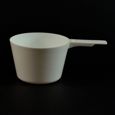 90 cc Plastic Measuring Scoop White Short Handle 3.978 X 2.478 X 1.652